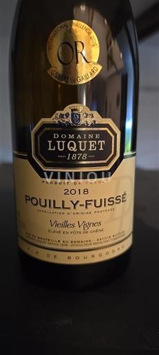 Bourgondië Pouilly-fuissé Domaine Luquet Vieilles Vignes 2018