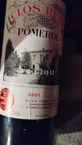 Bordeaux Pomerol Clos René 2001