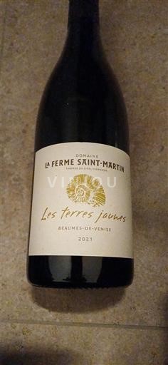 Rhône-dalen Beaumes de Venise La Ferme Saintmartin Les Terres Jaunes 2021