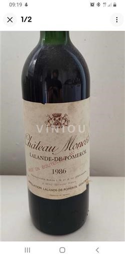 Bordéus Lalande-de-Pomerol Château Moncets 1986