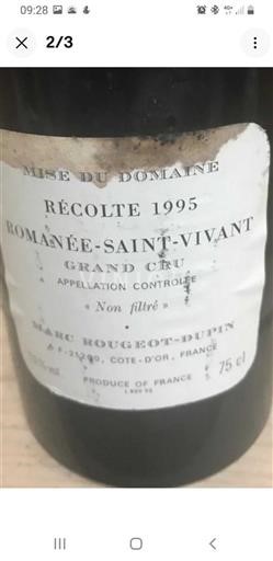 Burgund Romanée-Saint-Vivant Grand Cru Marc Rougeotdupin 1995