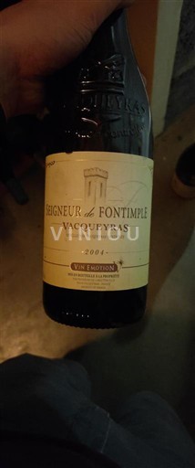 Rhônetal Vacqueyras Seigneur De Fontimple Vin Emotion 2004