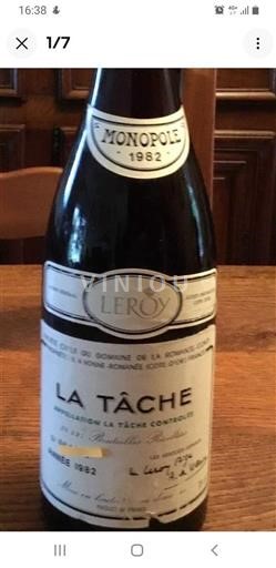 Burgund La Tâche Grand Cru Domaine La Romanéeconti La Tâche 1982