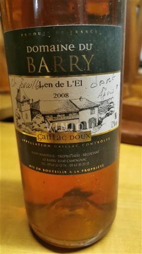 Southwest Gaillac Château Barry 2008