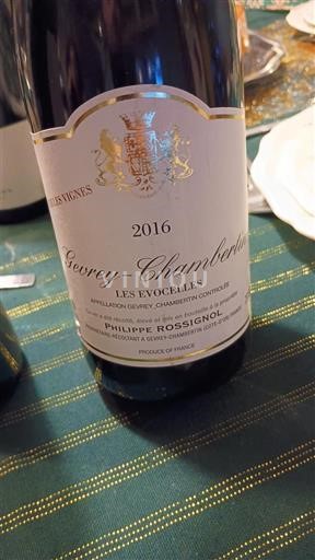 Bourgogne Gevrey-chambertin Philippe Rossignol Les Evocelles 2016