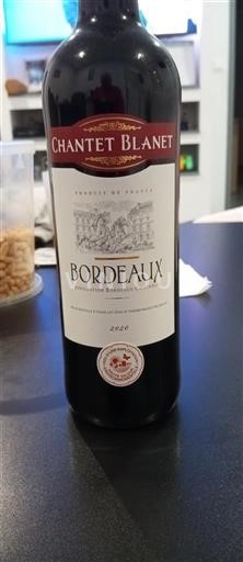 Burdeos Bordeaux Château Chantet Blanet 2020