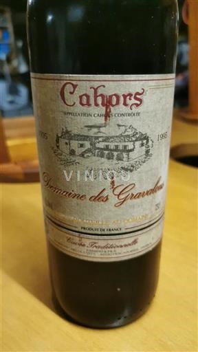 Sud-Ovest Cahors Domaine Des Gravalons Traditionnelle 1995
