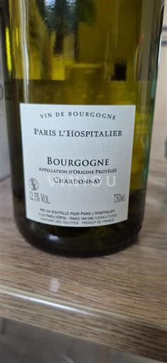 Vin Blanc sec Paris l'Hospitalier 2016 France Bourgogne AOC