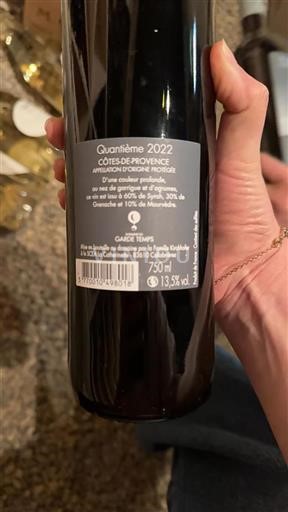 Provence Côtes-de-Provence Famille Kirchofer Quantième 2022