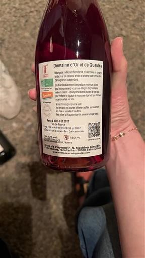 Langvedok Ni doloceno Domaine Or Et De Gueules Parle à Mon Fût 2023