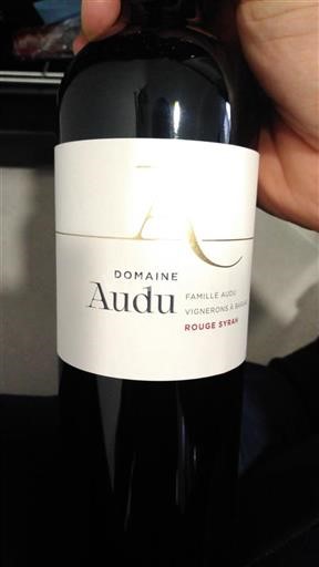 Rhônen laakso Côtes-du-rhône Domaine Audu Rouge Syrah Ei vuosikertaa