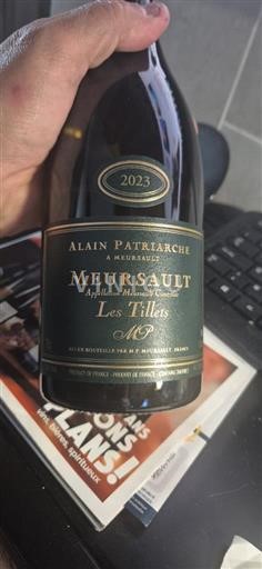 Borgogna Meursault Domaine Alain Patriarche Les Tillets 2023
