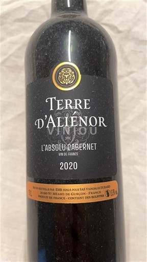 Bordeaux Không được chỉ định Terre Aliénor L'Absolu Cabernet 2020