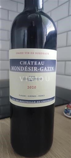 Burdeos Blaye-Côtes de Burdeos Château Mondésirgazin 2020