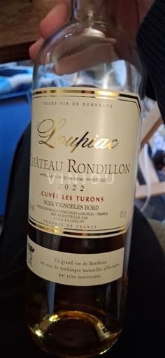 Bordeaux Loupiac Château Rondillon Les Turons 2022