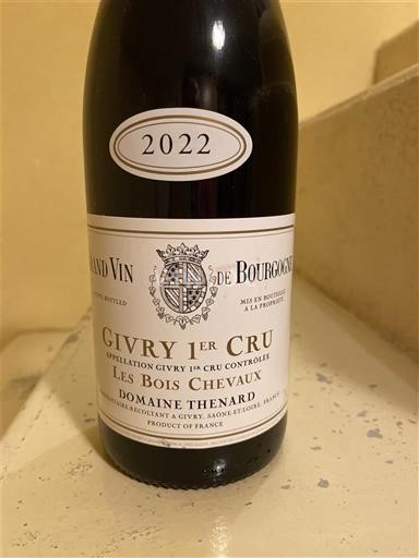 Bourgogne Givry Premier Cru Domaine Thenard Les Bois Chevaux 2022
