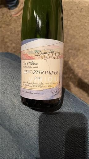 Alsace Domaine François Runner Et Fils Gewurztraminer 2015