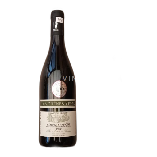 Vin Rouge sec Les Chênes Verts - Côtes Du Rhône Domaine Martin 2022 France Vallée du Rhône Côtes-du-rhône AOC