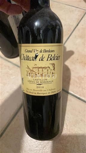 Bordeaux Castillon-côtes-de-bordeaux Château Belcier 2010