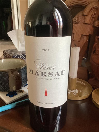 Bordeaux Francs Côtes de Bordeaux Château Marsau 2019