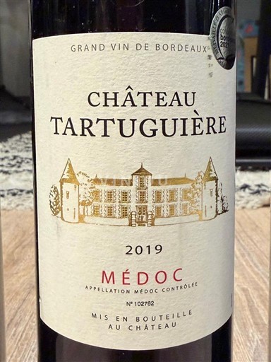 Bordeaux Médoc Château Tartuguière 2019