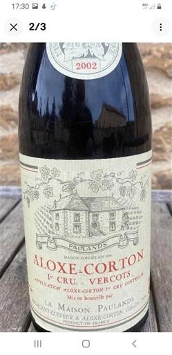 Borgoña Aloxe-Corton Premier Cru La Maison Paulands Les Vercots 2002