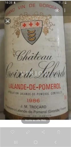 Bordéus Lalande-de-Pomerol Château Croix De Laborde 1986