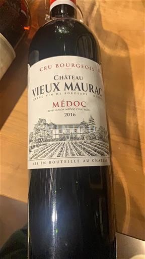 Bordéus Médoc Cru Bourgeois Château Vieux Maurac 2016