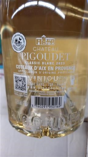 Provansa Coteaux d'Aix-en-Provence Pigoudet Classic Blanc 2023