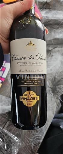 Vin Rouge sec Chemin des Olivettes Cave de Roquebrun 2023 France Languedoc Coteaux du Languedoc AOC