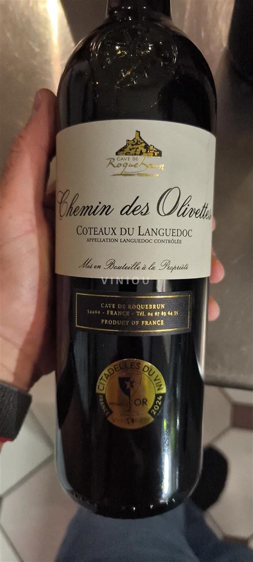 Languedoc Coteaux du Languedoc Cave De Roquebrun Chemin des Olivettes 2023