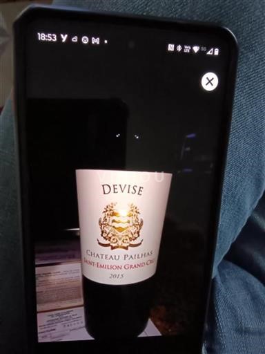 Burdeos Saint-Émilion Gran Cru Grand Cru Château Pailhas Devise 2015