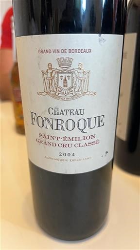 Bordeaux Saint-Émilion Grand Cru Classé Château Fonroque 2004