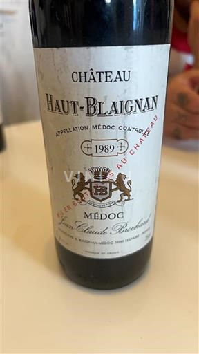 Bordeaux Médoc Château Hautblaignan 1989