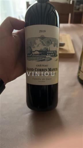 Bordeaux Saint-Émilion Grand Cru Grand Cru Château Grand Corbin Manuel 2019