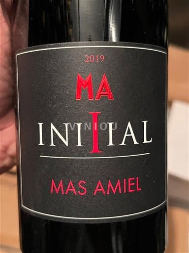 Vin Rouge sec Initial Mas Amiel 2019 France Roussillon Maury sec AOC