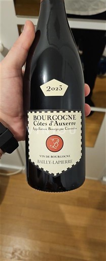 Burgundi Bourgogne Côtes d'Auxerre Bailly Lapierre 2023
