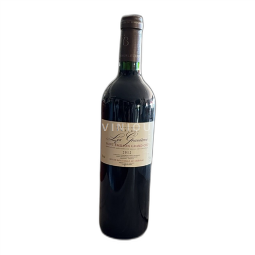 Vin Rouge sec Château Les Gravieres 2012 France Bordeaux Saint-Émilion Grand Cru AOC Grand Cru