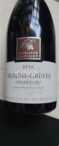 Borgoña Beaune Premier Cru Domaine Parigot Beaune-Grèves 2016