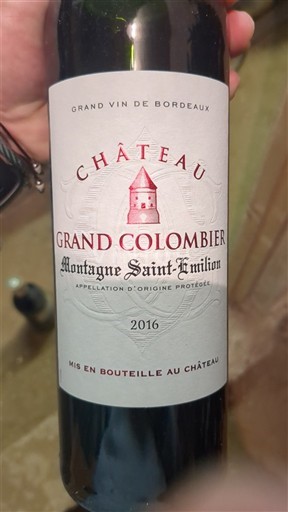 Burdeos Montagne-Saint-Émilion Château Grand Colombier 2016