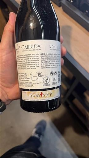 Katalonien Montsant Cabrida Old Vines - Garnatxa Negra 2019