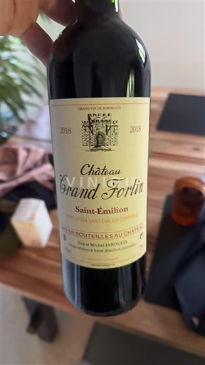 Bordeaux Saint-Émilion Château Grand Fortin 2018