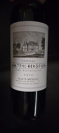 Bordeaux Haut-Médoc Cru Bourgeois Château Lamothe Bergeron 2016
