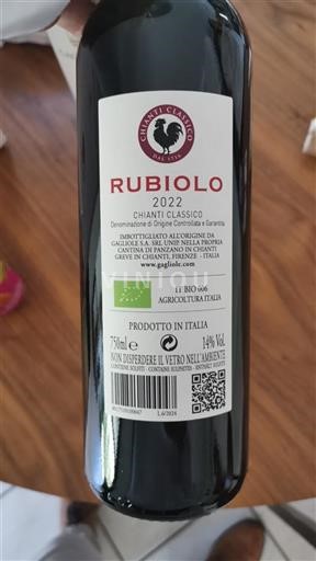 Toscana Chianti Classico Gagliole Rubiolo 2022