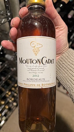 Bordeaux Baron Philippe De Rothschild Mouton Cadet 2012