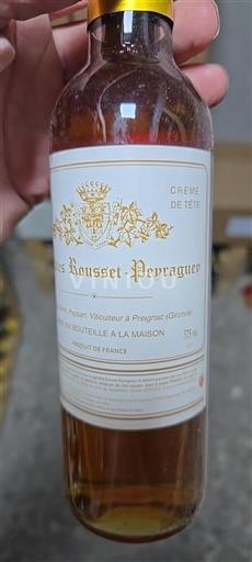 Bordeaux Sauternes Rousset Peyraguey Crème de Tête 2010