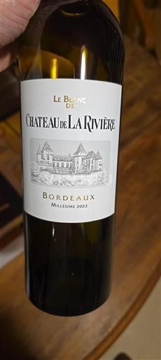 Burdeos Bordeaux Château La Rivière Le Blanc 2022