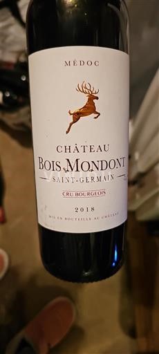 Bordeaux Médoc Cru Bourgeois Château Bois Mondont 2018