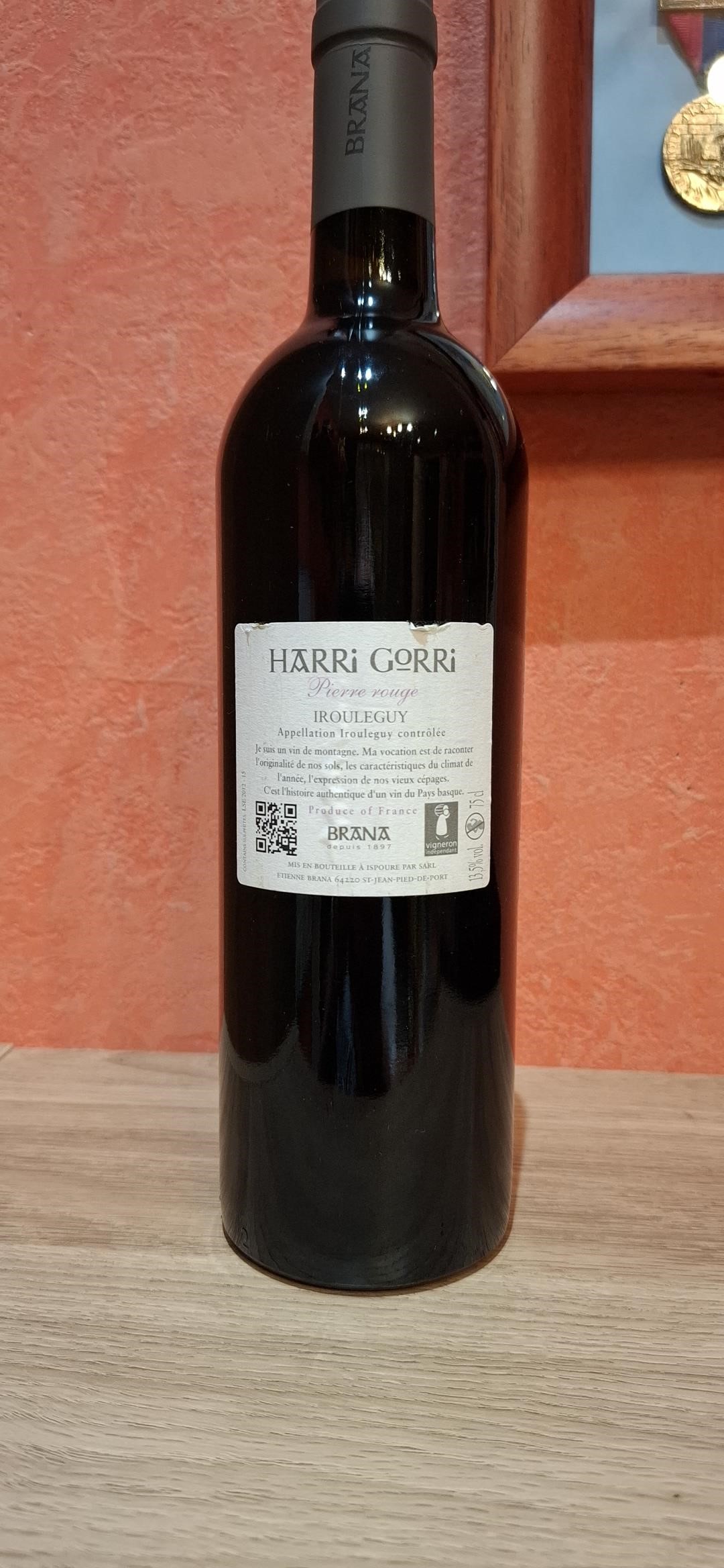 Sydväst Irouléguy Domaine Brana Harri Gorri 2012