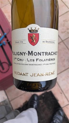 Burgundi Puligny-montrachet Premier Cru Nudant Jeanrené Les Folatières 2017